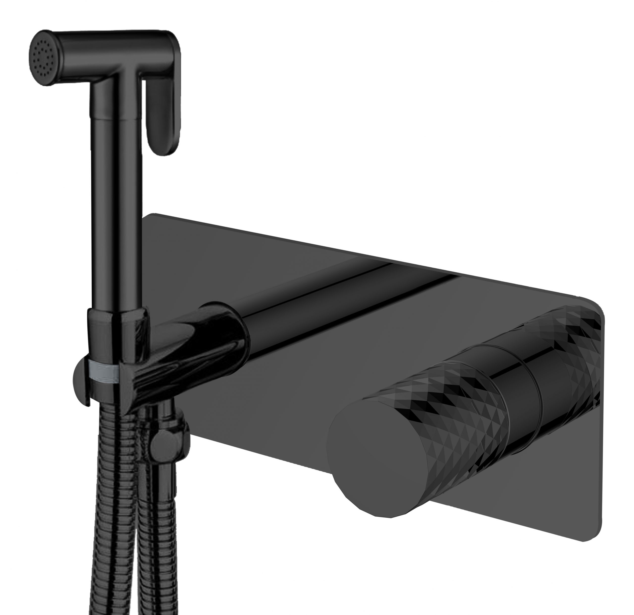 Смеситель гигиенический STICK DIAMOND Matt Black Комплект