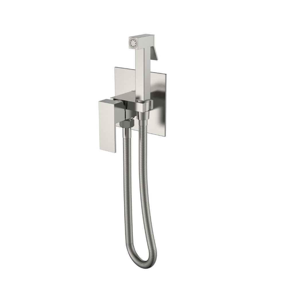 Смеситель гигиенический Qubic Brushed Nickel
