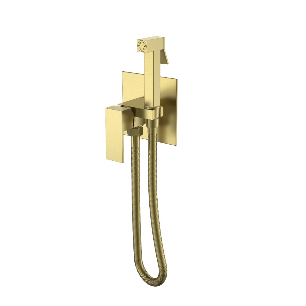 Смеситель гигиенический Qubic Matt Gold